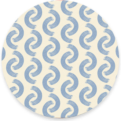 The Custom Crow Topographic Contour Abstract Art Textured Round Mouse Pad Non Slip Base Mousepad(Pattern 10)