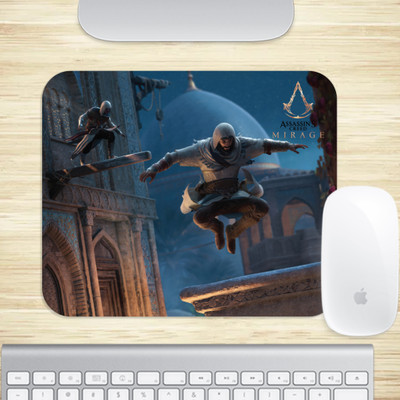 Saifihaan Creation Mouse Pad Gaming theme printed Lycra Cloth Nonslip Base Computer Accessory ACM06 Non Slip Base Mousepad(Multicolor)