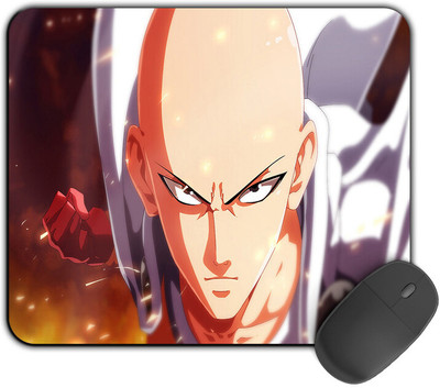 Kirmada Printed Design Mouse Pad Creepy Saitama One Punch Man Non Slip Base Mousepad(Multicolor)