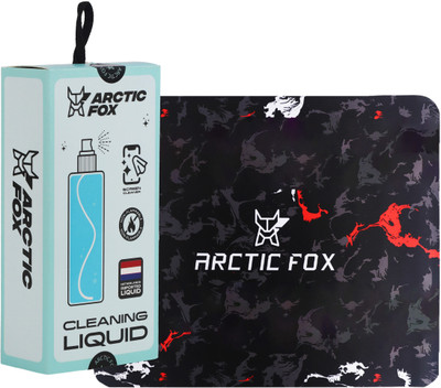 ARCTIC FOX Screen Cleaning Kit Set and Non-Slip Rubber Base Mouse Pad Combo (Blotch & Kit) Mousepad(Multicolor, Black)