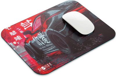 rssh creation Black Super Car , Anti - Slip Base, High Durability Mouse Pad Non Slip Base Mousepad(Red, Black)