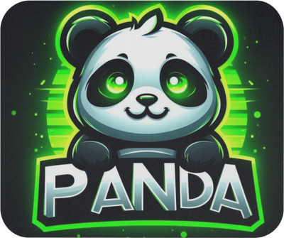 shahan Panda printed mouse pad for PC/Laptop Non Slip Base Mousepad(Black)