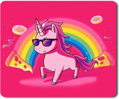 RAJEEC Pink Unicorn Printed Mouspad Non Slip Base Mousepad(Multicolor)