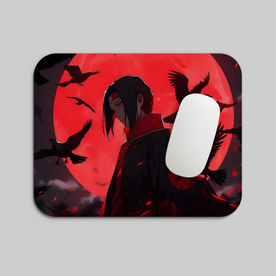 Shopx24 Naruto Itachi Uchiha Sun & Crow in Background Mouse Pad – Work & Game Ready Mousepad(Multicolor)