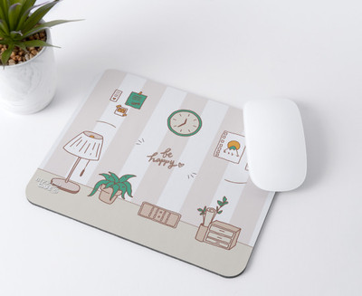 Bizzcafe vibrant themed gaming anti-slip mouse pad perfect for computer & laptop setups Mousepad(White)