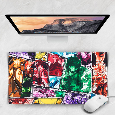 Replix Large Anime Printed Mousepad with Smooth Mouse Control Mouse Pad for Laptop Non Slip Base Mousepad(Anime Fight -Long Mp)