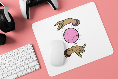 Epic MousePds Floating Moon Non Slip Base Mousepad(White)