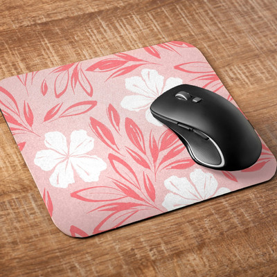 Printile MOUSE PAD 0.145 Non Slip Base Mousepad(White&Pink)