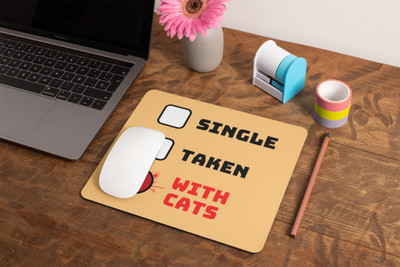 Epic Merch Withs Cats Non Slip Base Mousepad(Multicolor)