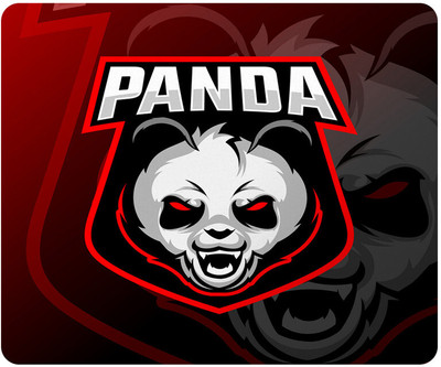 PrintingZone Compatible Print Panda Mouse Pad (8 inch X 7 inch) (MP-195) Non Slip Base Mousepad(Black)