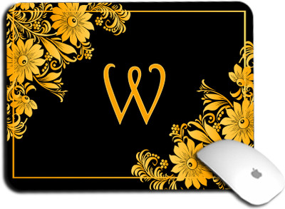 whats your kick W Name Series Alphabet Inspired Anti Slip Rubber Base Printed Mouse Pad- D23 Non Slip Base Mousepad(Multicolor)