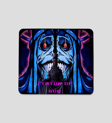 Special Trend Hub Dreadful Deity Rise Printed Mousepad Non Slip Base Mousepad(White)