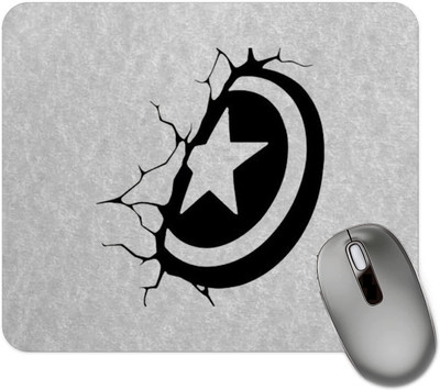 dk printing Marvel Comics Avengers Shield Captain America, Black Mouse Pad Non Slip Base Mousepad(Black)
