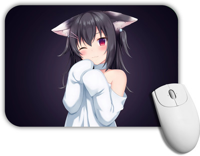 GROOFIEZ Cute Girl Anime gaming Mouse Pad Non-Slip Base for Computer And laptop Mousepad Mousepad(Multicolor)