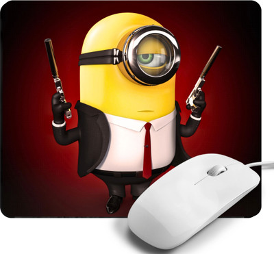 Printile MOUSE PAD 0.139 Non Slip Base Mousepad(Red&White&Yellow)