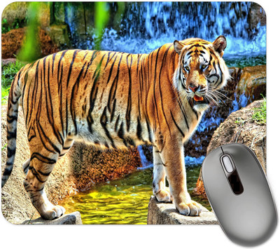 dk printing Tiger 786 Printed Mouse Pad, NoN Sleep Base Non Slip Base Mousepad(Black)