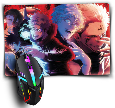 Replix Anime Mouse Pad (9 inch x 7 inch) - Computer Jujutsu Kaisen - Printed Mousepad Non Slip Base Mousepad(Multicolor)