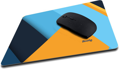 BHS BROTHERS Blue strip Non Slip Base Mousepad(Multi Colour 10)
