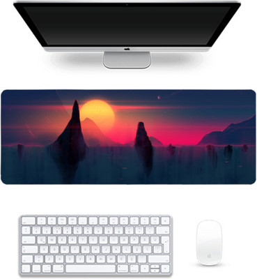 Nevercrox Solutions Sunset Horizon Gaming Desk Mat Non Slip Base Mousepad(Multicolor)