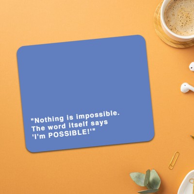 Zingy Gifts Elegant Custom Message Mouse Pad Mousepad(Blue)