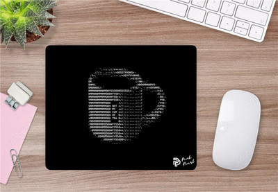 Pink Pearl MousePad Design is Coding Style Mug Print Desk Mat for Creative Minds Design Mousepad(Black, White)