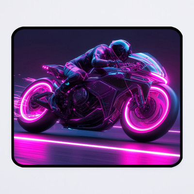 KAIZER 3D Bike Themed HD Print Mouse Pad For Laptop/PC Non Slip Base Mousepad(Multicolor)