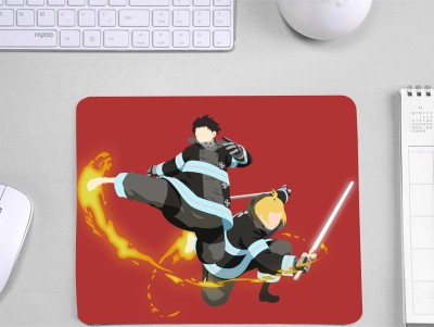 InkWynk Fire Force Trending Anime Series 3mm Medium Size Mousepad(Red)
