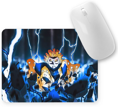 Shanime navar Anime Mouse Pad, Non-Slip rubber Base, Water Resistant for Pc leptop & Keyboard Non Slip Base Mousepad(Blue)