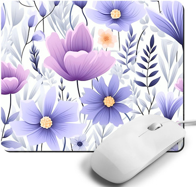 Printile MOUSE PAD 0.7 Non Slip Base Mousepad(White&Blue)