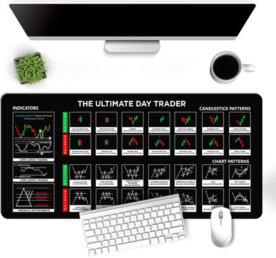 CLICKEDIN Anti-Slip Desk Pad/Mouse Pad large For Desktop Stock Market Smooth Cloth Deskpad Mousepad(Multicolor)