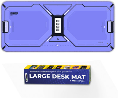 Trading Mantras Cybermat Large Extended Mouse Pad, Non-Slip, 3mm Thick - 60x30cm for Office Non Slip Base Mousepad(Sky Blue)