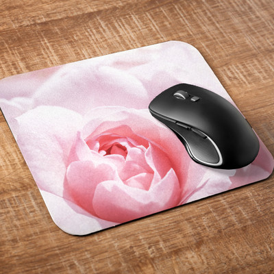 PRINTLE PRINTED MOUSE PAD Non Slip Base Mousepad(Pink&White)