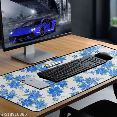 Weesof Long XXL Gaming Mouse Pad Desk Table Mat For PC Keyboard Mouse (70x30cm, 2mm) Non Slip Base Mousepad(Blue)