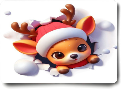 ASvik Creation Santa Claus MP-04 Gaming Mouse Pad for Gamers, Office, PC, Laptop 23x19 cm Non Slip Base Mousepad(Multicolor)