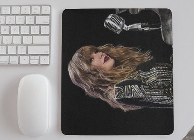 craft maniacs TAYLOR SWIFT WOMAN SLAYING ANTI SLIP RUBBER MOUSEPAD FOR SWIFTIES Non Slip Base Mousepad(Blk)