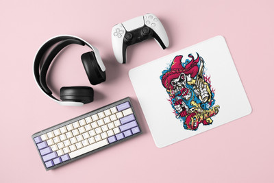 Rushaan White devil- Printed animated Mousepad for animation lovers Mousepad(White)