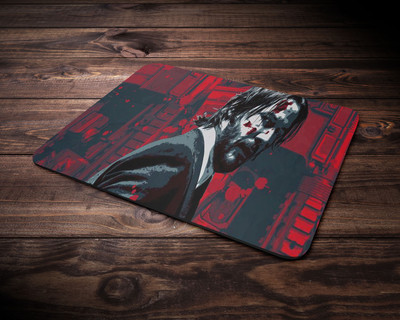 Authentic John Wick Mouse Pad,Smooth Mouse Control for Laptop & computer (9x7inch) Non Slip Base Mousepad(Blue)