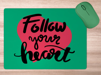 MobERA MEM27 - Follow Your Heart Non Slip Base Mousepad(Multicolor)