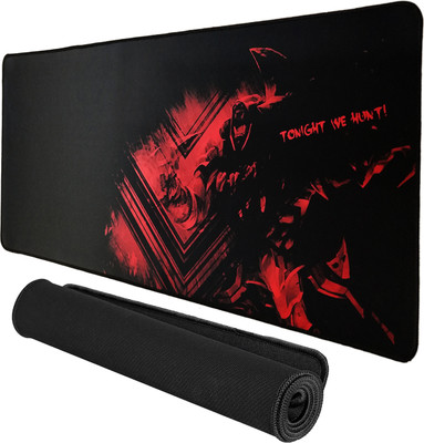 NIGSUR Premium Black & Red Extended Gaming Mouse Pad for Keyboard Laptop Macbook Non Slip Base Mousepad(Black, Red)