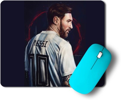 gray wall Lionel Messi Mousepad Nonslip Base Graphic Mousepad Mousepad(Multicolor)