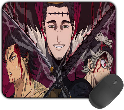 Kirmada Printed Design Mouse Pad Black Bulls Vs Demon Black Clover Mousepad(Multicolor)