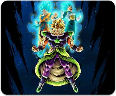 MITTRA INDIACRAFT Anime Mouse Pad - Computer Broly Goku Vegeta Printed Mousepad. Non Slip Base Mousepad(Broly Goku Vegeta)