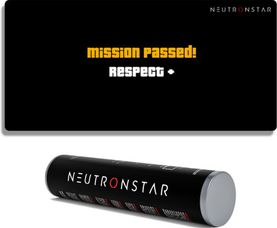 NEUTRONSTAR Gaming Series GTA Universal Gaming Non Slip Base Mousepad(Jet Black)