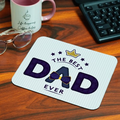 Crazy Corner Father's Day Mouse Pad | Birthday Gift for Dad/Anti Slip Printed Mouse Pad Mousepad(White)