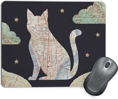 TrendoPrint MP20 Mouse Pad with Anti-Slip Rubber Base & Smooth Mouse Control Non Slip Base Mousepad(Multicolor)