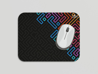 leeon L-MP1-243-colorful-abstract Non Slip Base Mousepad(Multicolor)