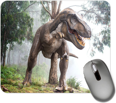 dk printing DINOSOUR Printed Mouse Pad Non Slip Base Mousepad(Black)