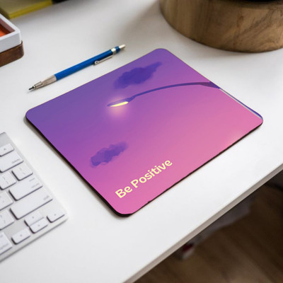Printile BE POSITIVE MOTIVATION MOUSE PAD Non Slip Base Mousepad(Multicolor)