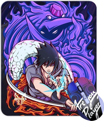 MITTRA Indiacraft Naruto Theme Anime Non Slip Base Dual Sided Mousepad(Blue, Red)