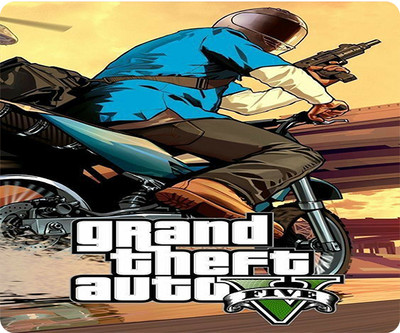GS STUDIO GTA V Super Gaming, GTA Biker,D-01,Anti-Slip ,Smooth (9 inch x 7 inch) Non Slip Base Mousepad(Multicolor)
